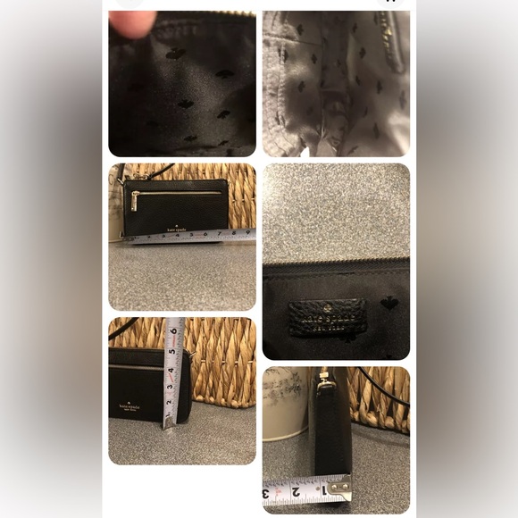 Kate Spade New York LEILA Convertible Wristlet Bag Black Pebbled Leather NWOT - Picture 6 of 6